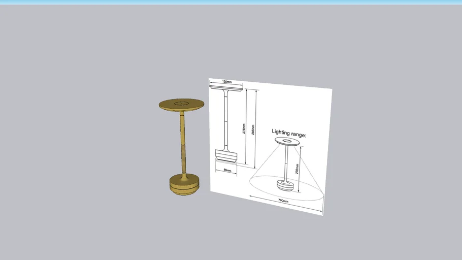Metal Cordless LED Table Lamp