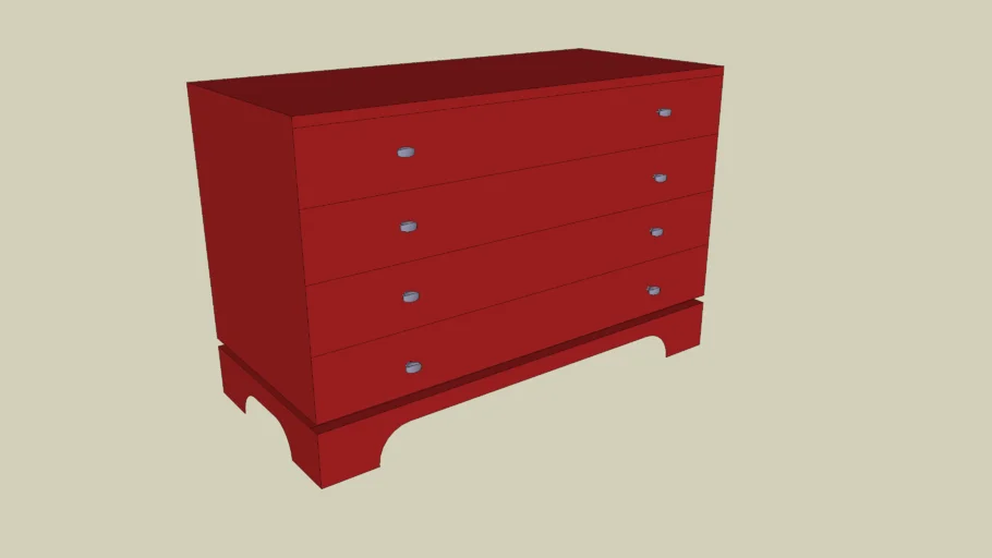 commode rouge | 3D Warehouse