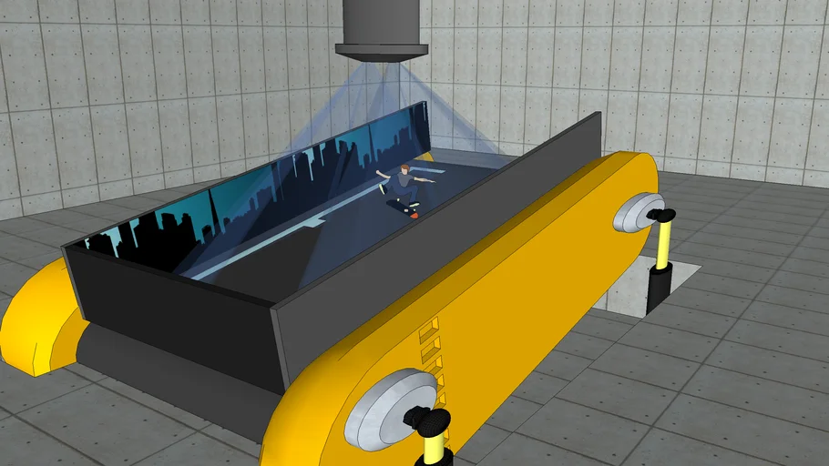 Skate running machine