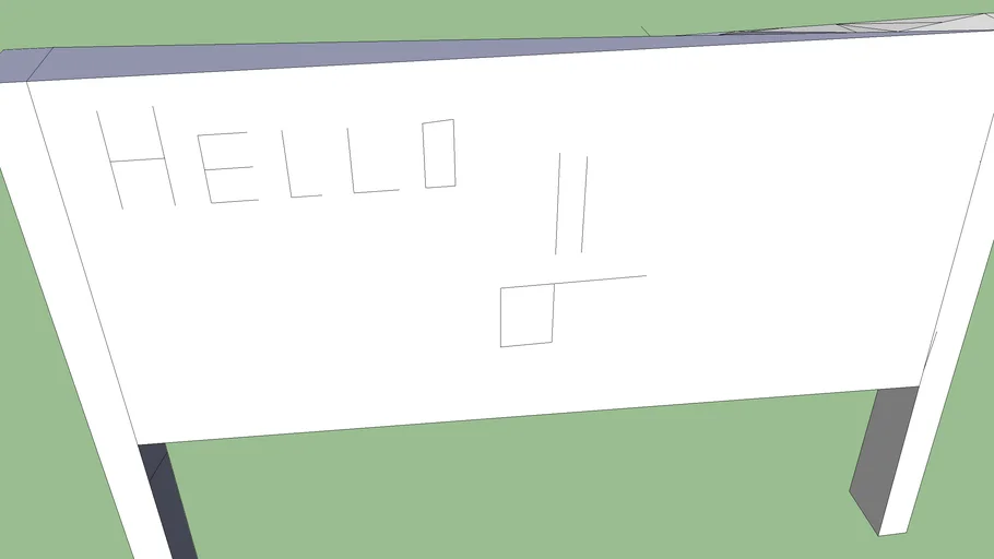 Hello Sign | 3D Warehouse
