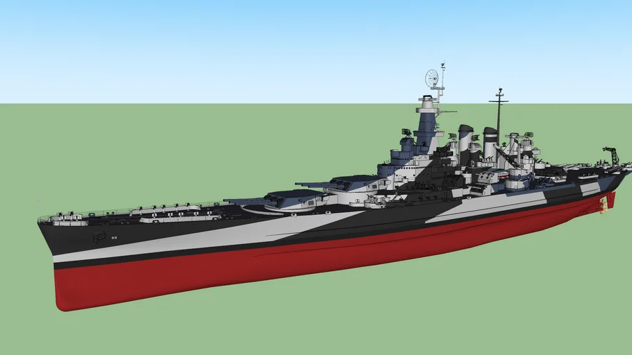 USS BB-55 North carolina class battleship / ノースカロライナ級戦艦