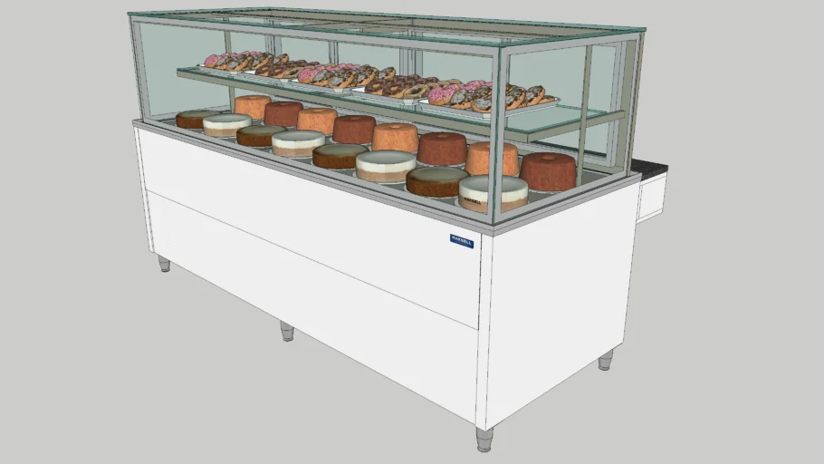 BALCÃO VITRINE BAIXA SECO VISION 2000 BOLOS DOCES