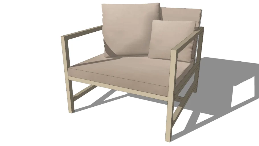 Wooden Single Sofa