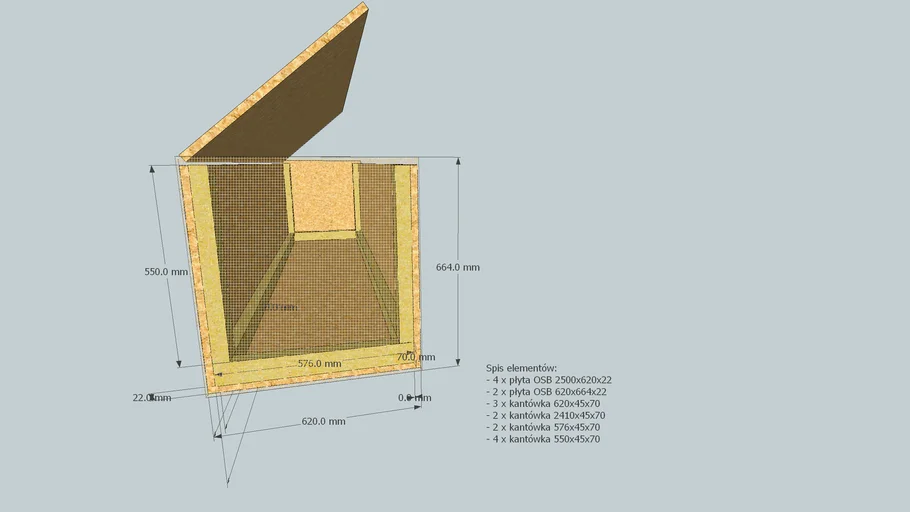Skrzynia OSB na ramie (OSB box)