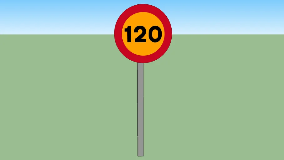 Señal velocidad maxima 120 km/h en obra