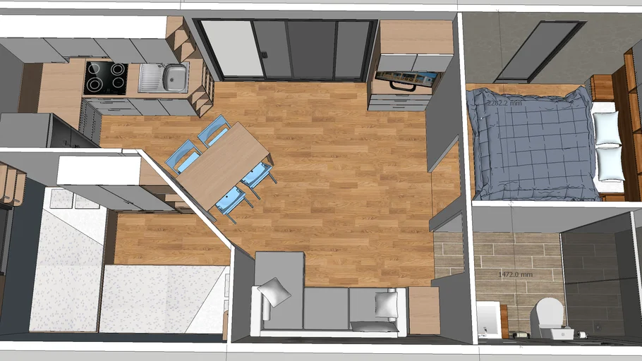 modern mobile home + interior