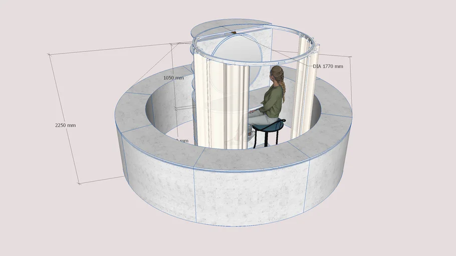 Round commercial island / table