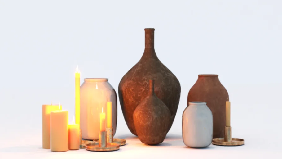 velas y jarrones 