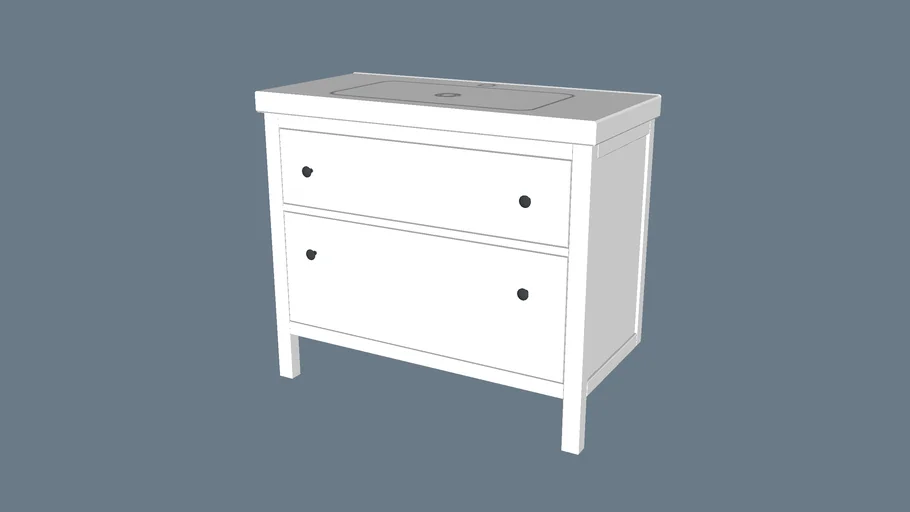 IKEA HEMNES-ODENSVIK Wash-stand with 2 drawers