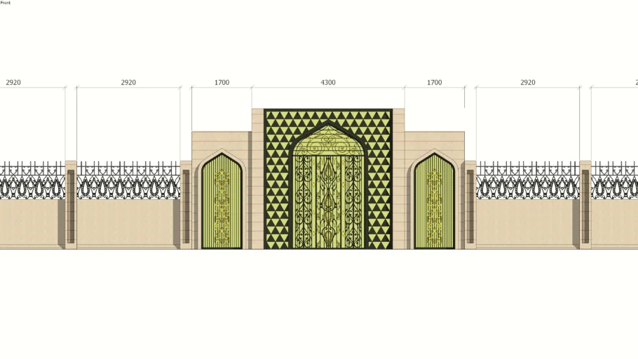 Arabic style gate & fences