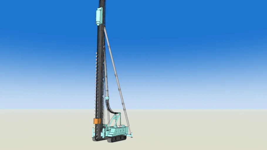 Three Point pile driver　（3点式パイルドライバー）