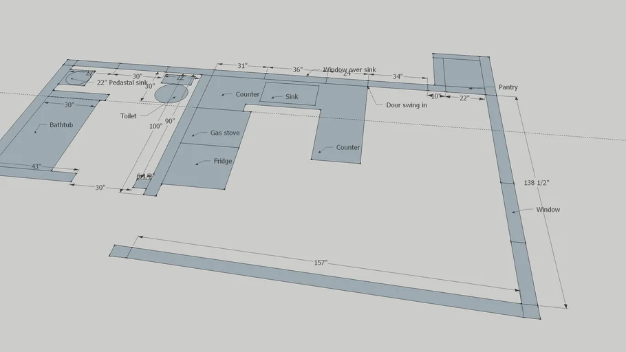 Carter Kitchen and Bath layout | 3D Warehouse