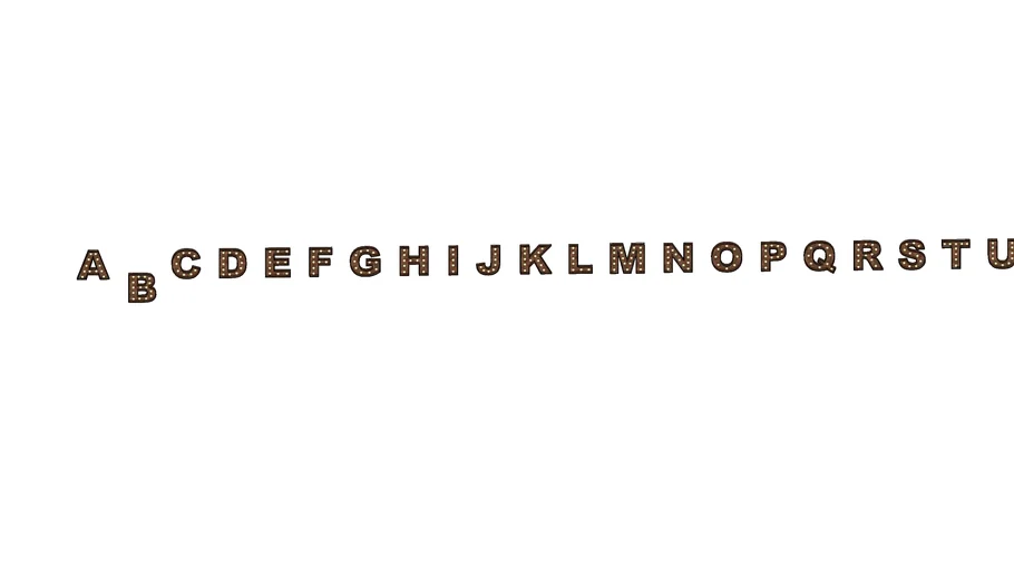 light bulb letters