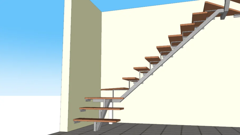 Escalera avión tipo U