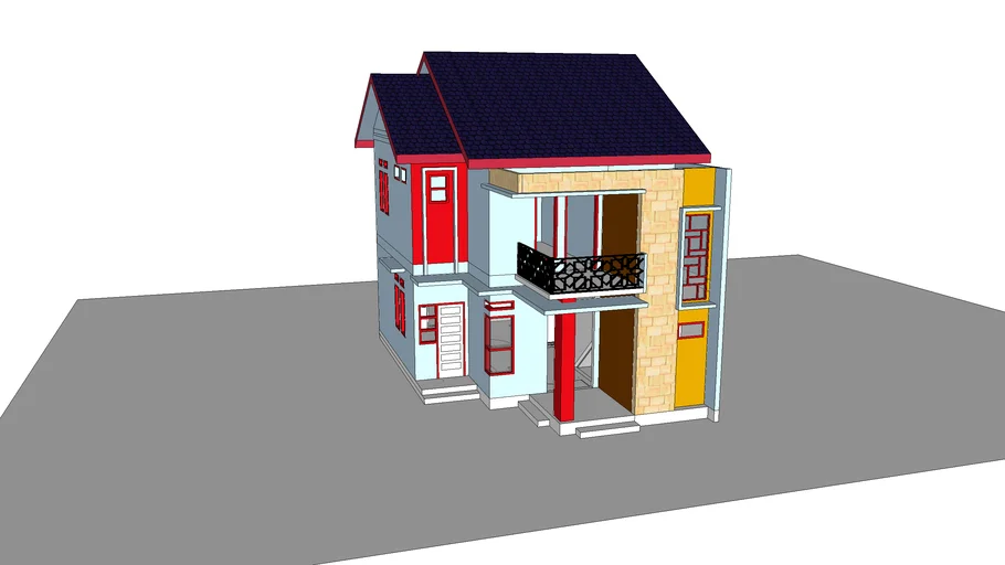 Rumah minimalis tipe.100 2 lantai