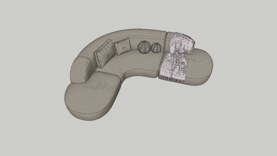 Rounded Corner Sofa