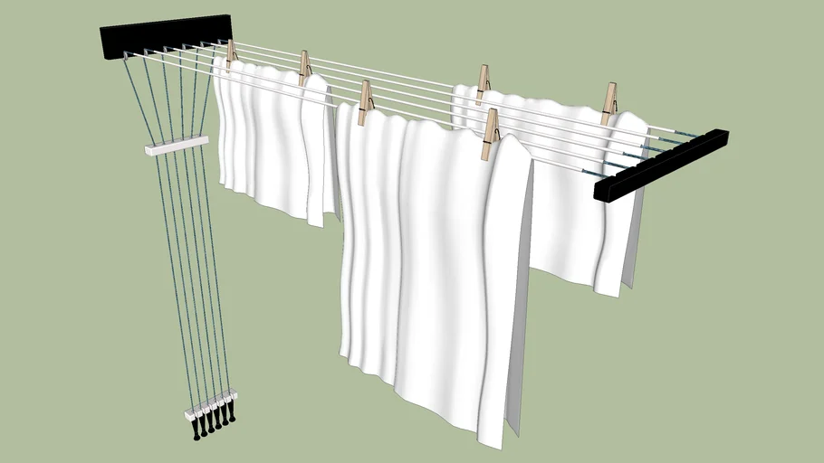 Ceiling clothesline