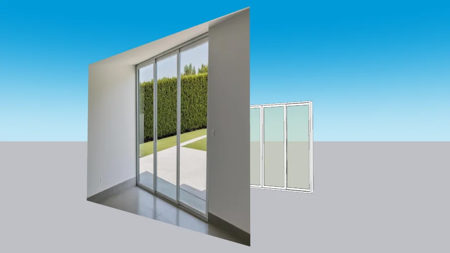 Glass sliding door