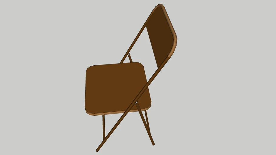 Brown folding chair