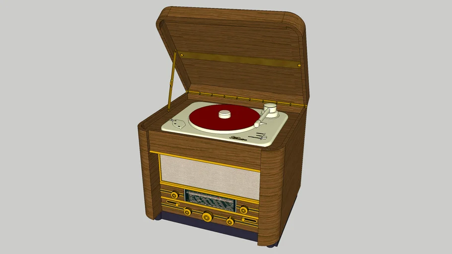 Combiné radio tourne disque ancien