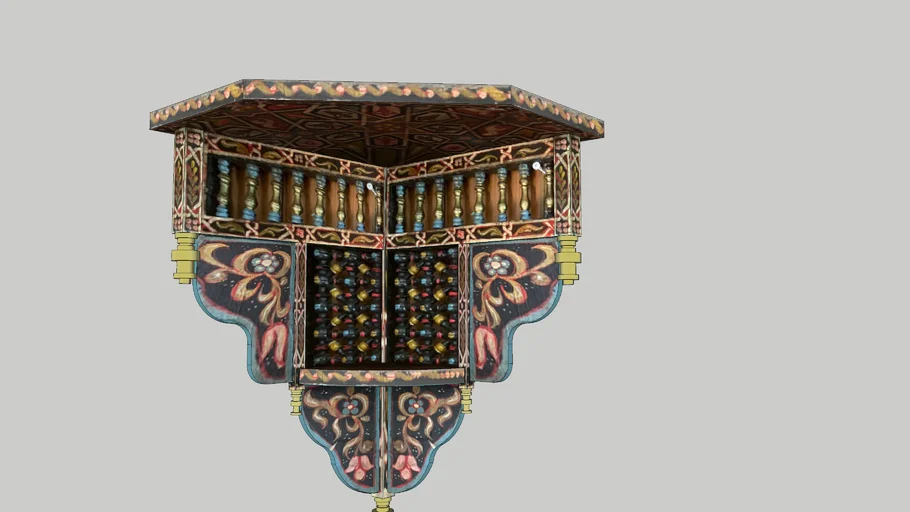 Moroccan corner shelf 01