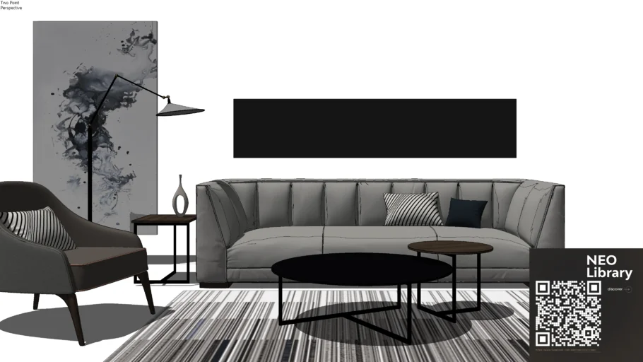 Modern sofa table and carpet