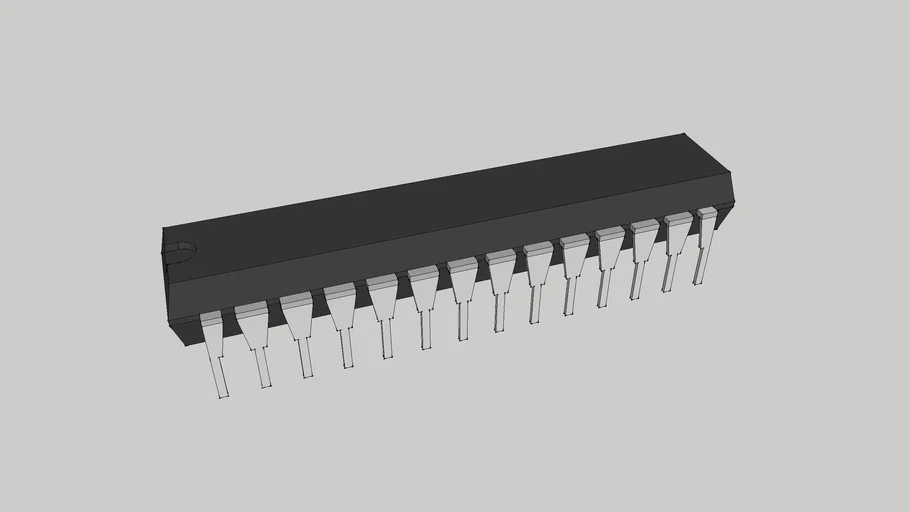 28-pin DIL IC | 3D Warehouse
