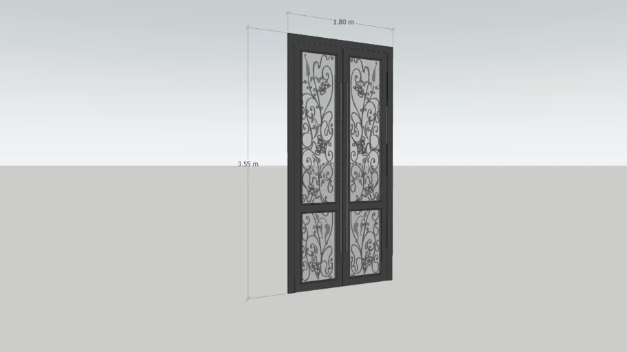 Porta Neo Clássica Preta