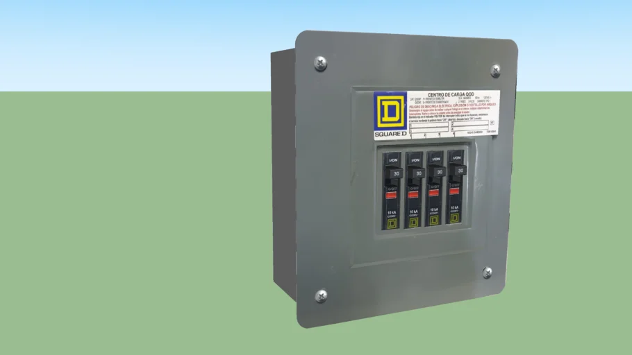 Centro de carga de 4 ventanas empotrable SquareD / Load Center 4 space with 30amp Switch