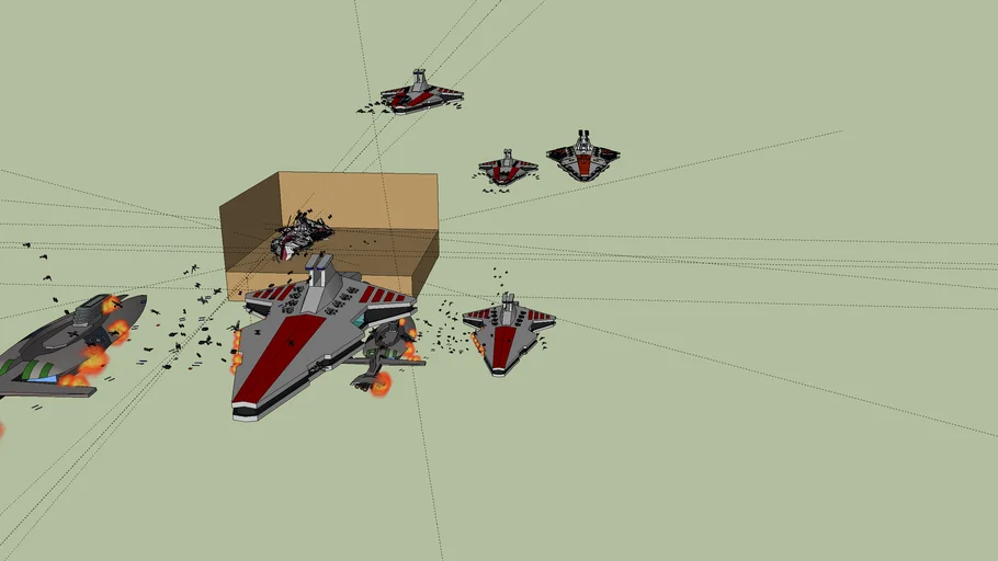 assulting a shot down venator on geonosis