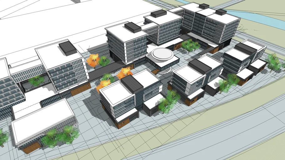 A modern style industrial park design