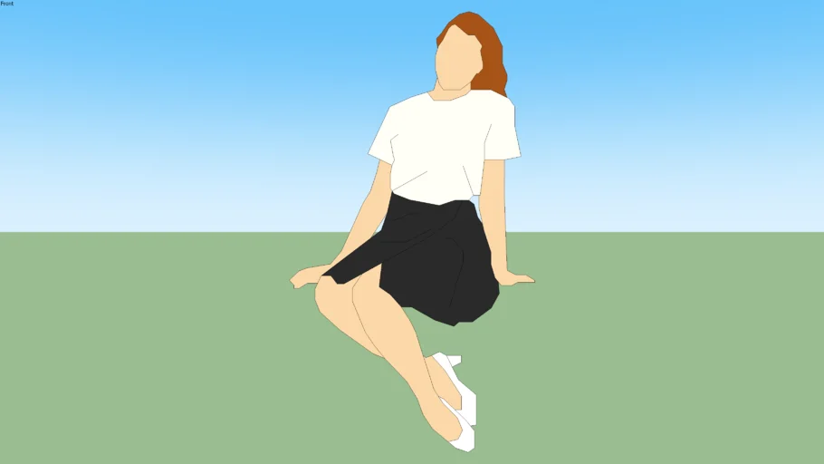 sitting lady 2d