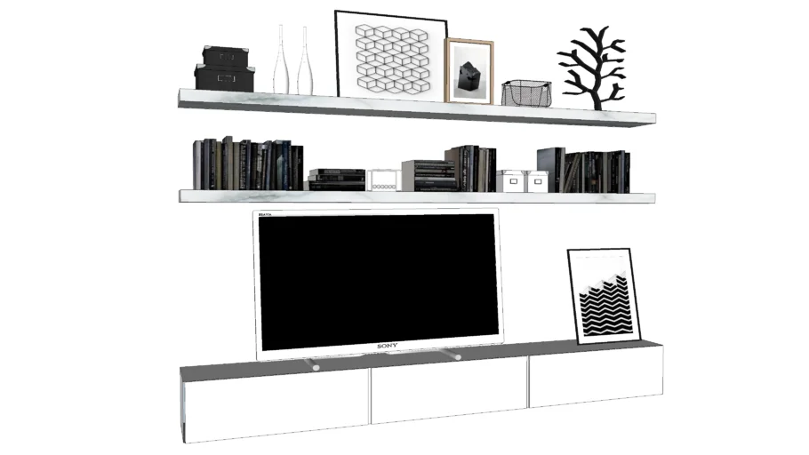 tv rack | 3D Warehouse