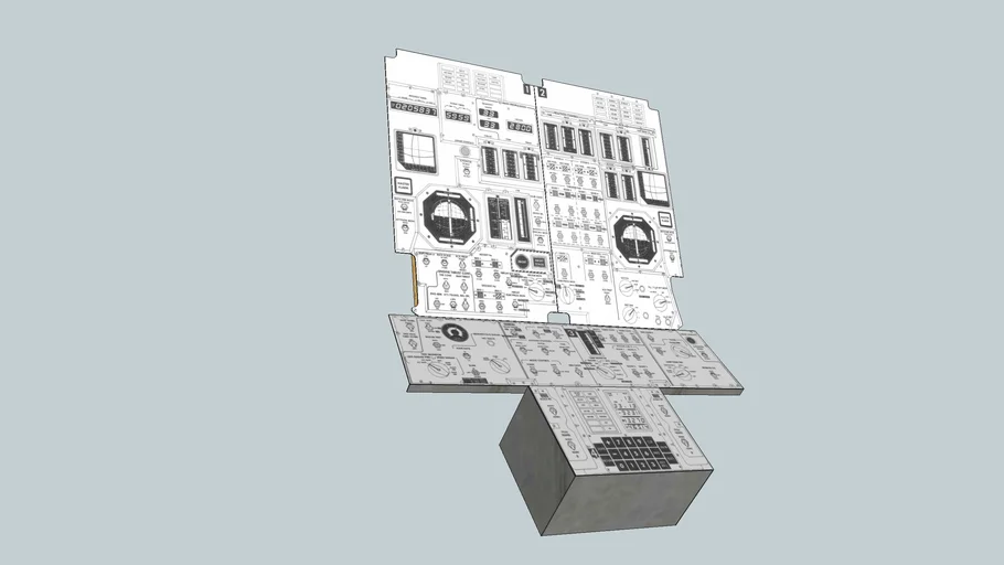 Lunar Module Panel 1,2,3 and DSKY