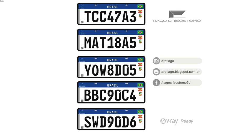 Placa Automotiva MercoSul - Brasil