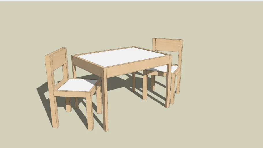 IKEA LATT Children's Table with 2 Chairs