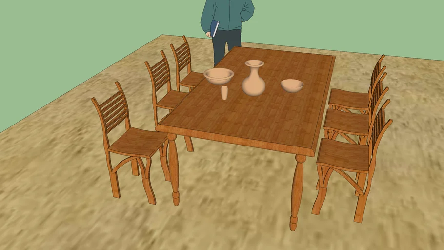 old faction  table and chairs