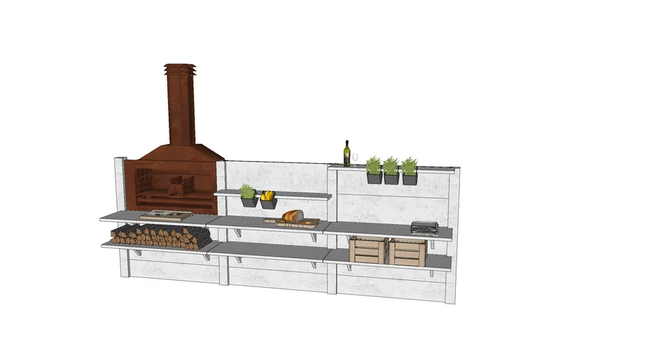 WWOO 03-25 concrete outdoor kitchen / betonnen buitenkeuken