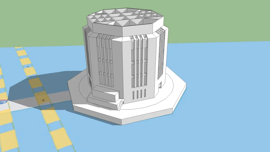 Hugh L. Carey Tunnel Ventilation Tower, Governor Island, New York