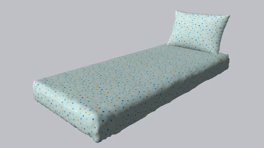 Jogo de Cama Infantil Solteiro Bolinhas Azul - 2 peças
