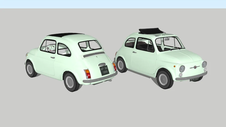 Fiat 500 anni 70 verde chiaro