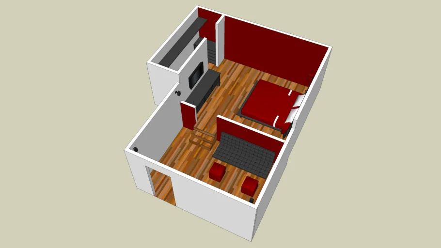 Split-Level Bedroom