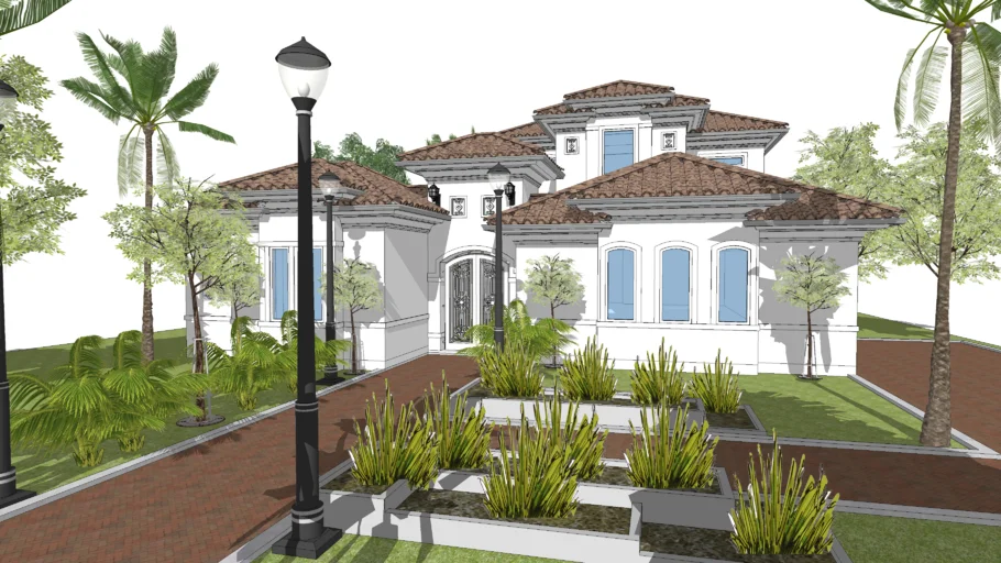 Courtyard Mediterranean House