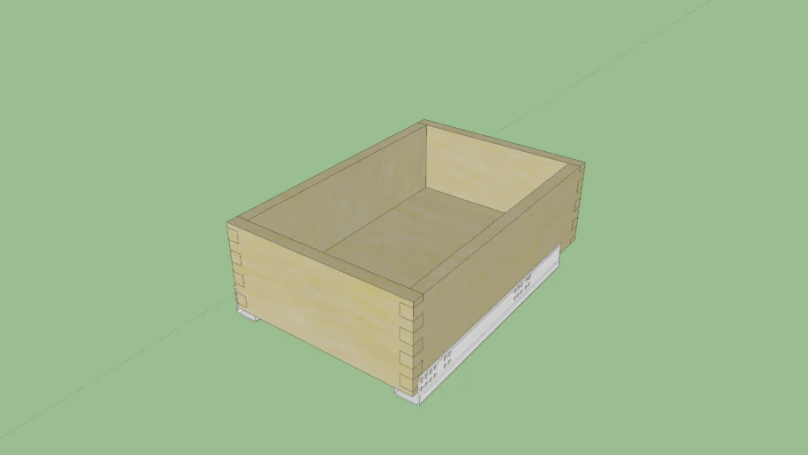 DOVETAILED DRAWER BOX WITH BLUM TANDEM SLIDES