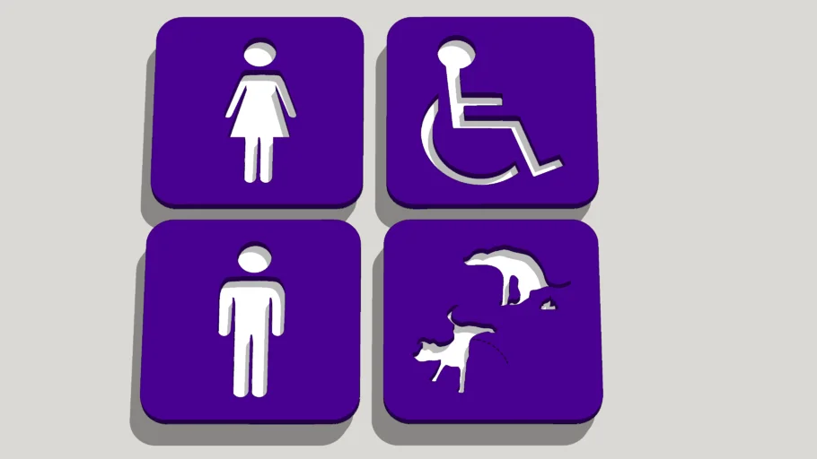 Toilet signs also for puppies