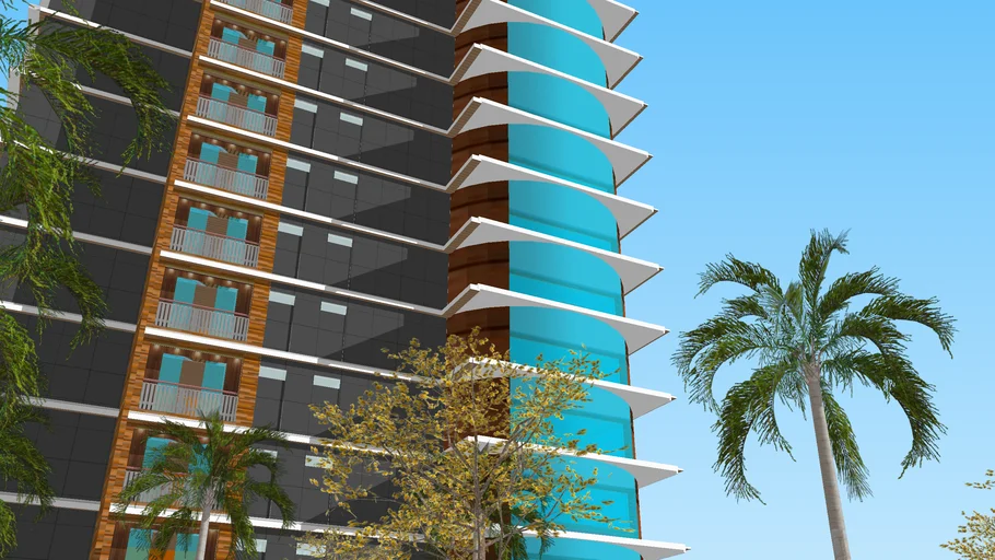 Prédio Moderno - Modelo 3D.