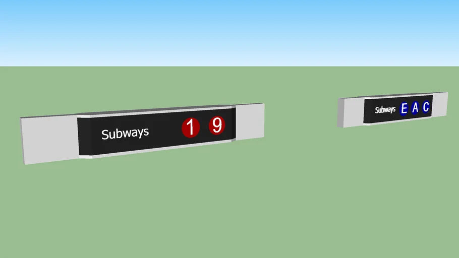 WTC Mall Old Black Sign, Directory SUBWAY 1,9,E,A&C