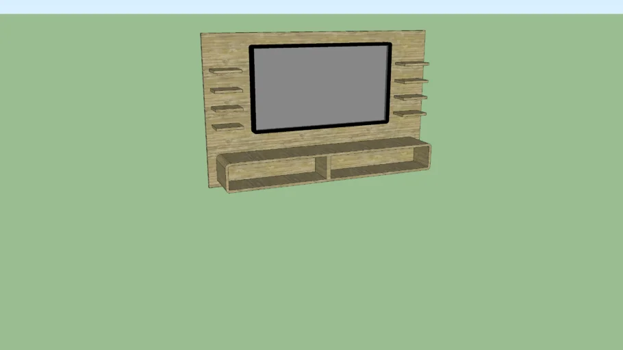 TV e painel de parede