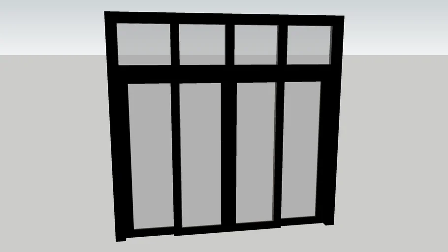 Sliding Door with Glass (4P)