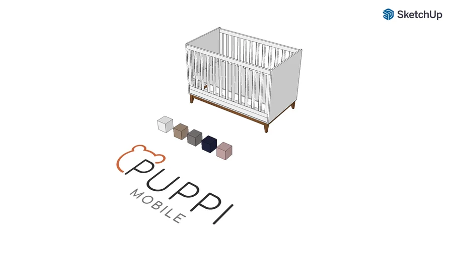 Berço Nordic 2em1 Evolutivo -Puppi Mobile